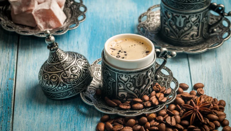 Dovolená v Turecku, sada na přípravu kávy