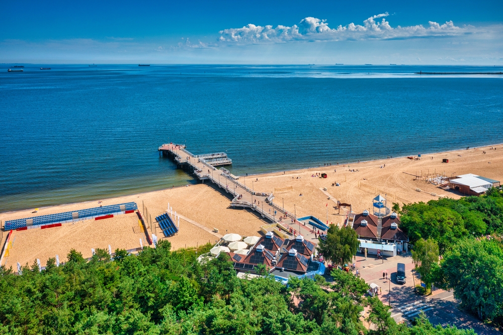 Pláž Brzeźno, Polsko