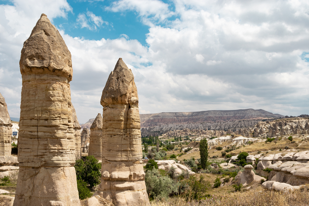 Údolí lásky v Kapoadokii v Turecku