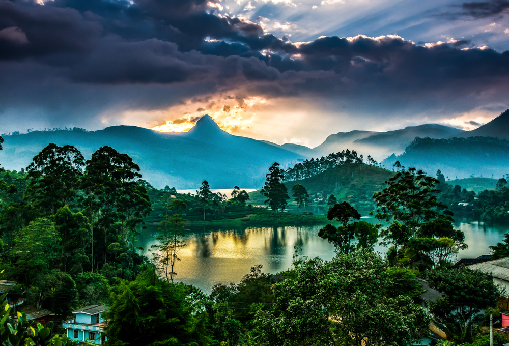 Srí Lanka výhled na čajové plantáže