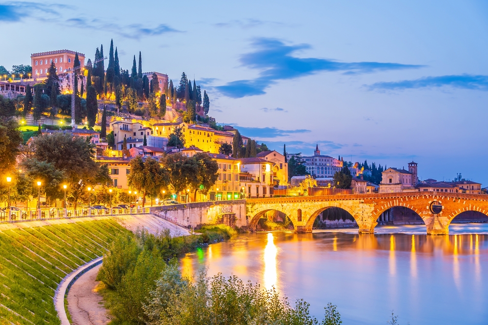 Večerní výhled na Veronu