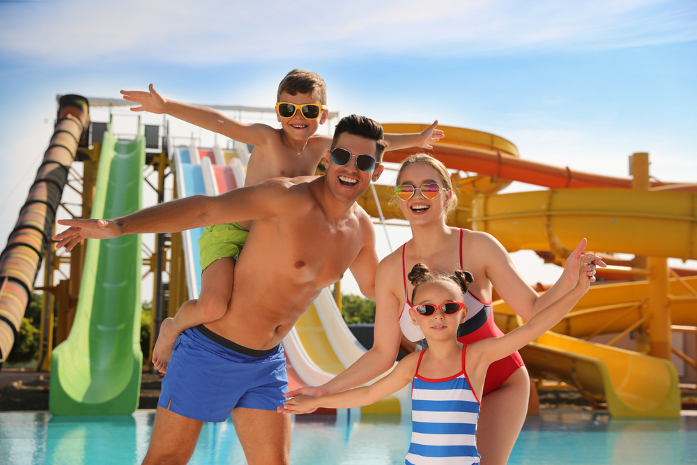 rodina v aquaparku