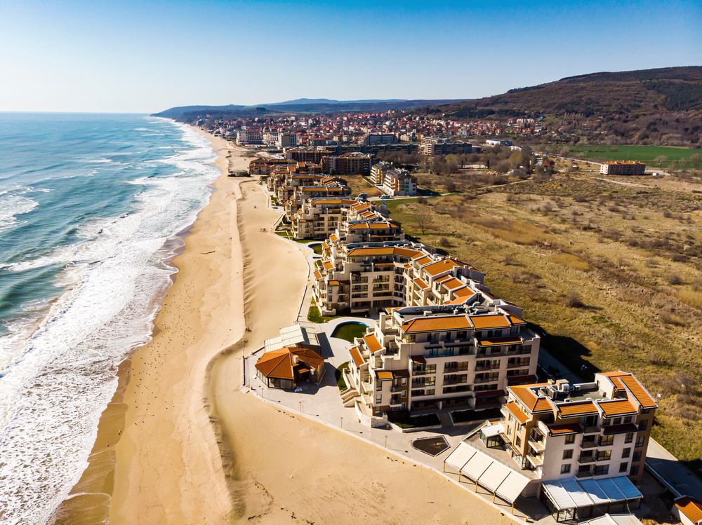 Výhled na pláž Obzor, Bulharsko