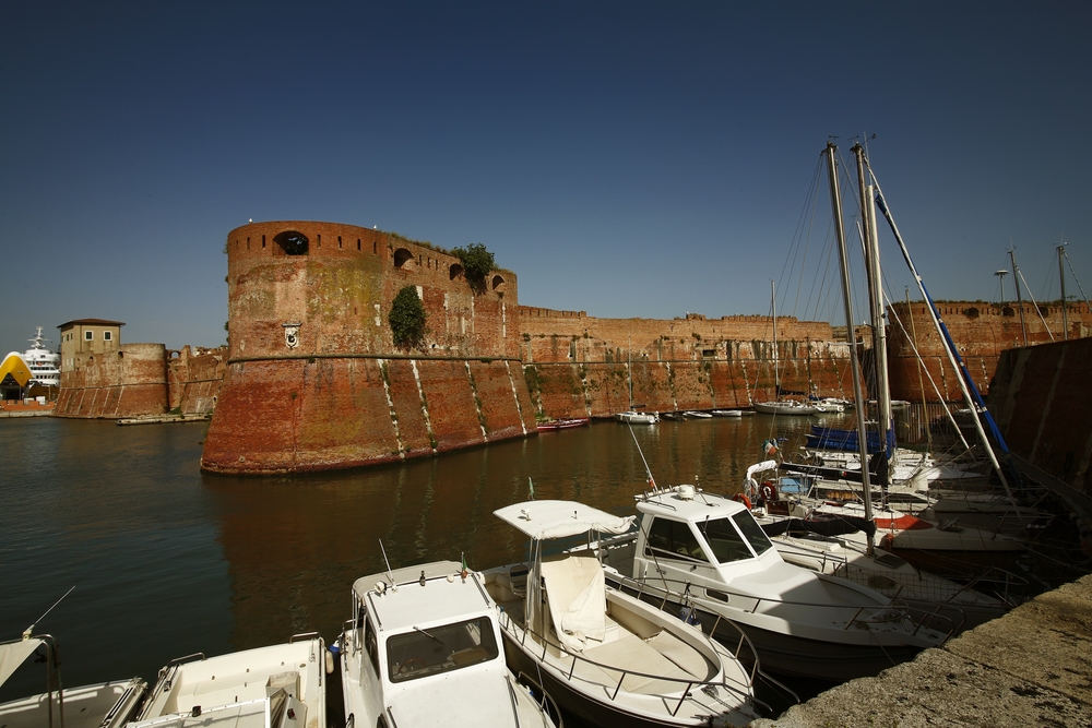 Přístav v Livornu, Itálie