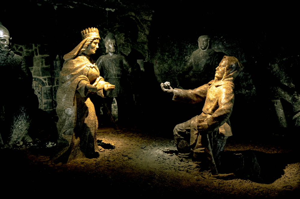 Sochy v solém dole Wieliczka