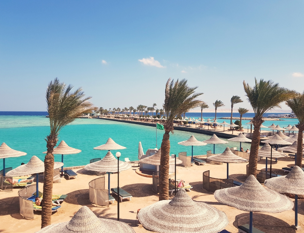 Egypt letovisko Hurghada pláž