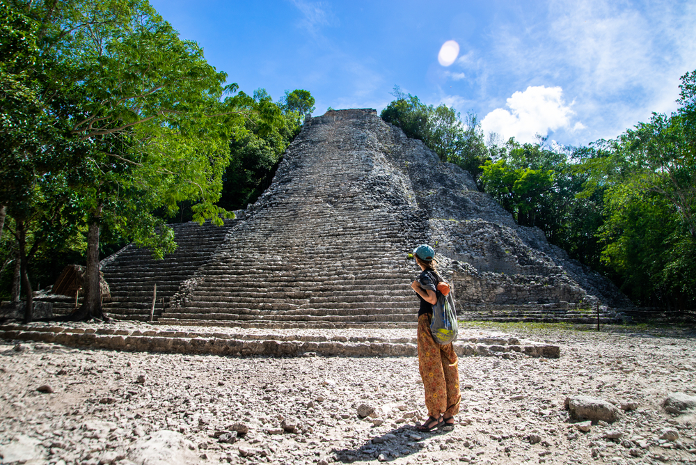 mayská pyramida Coba Yucatan Mexico