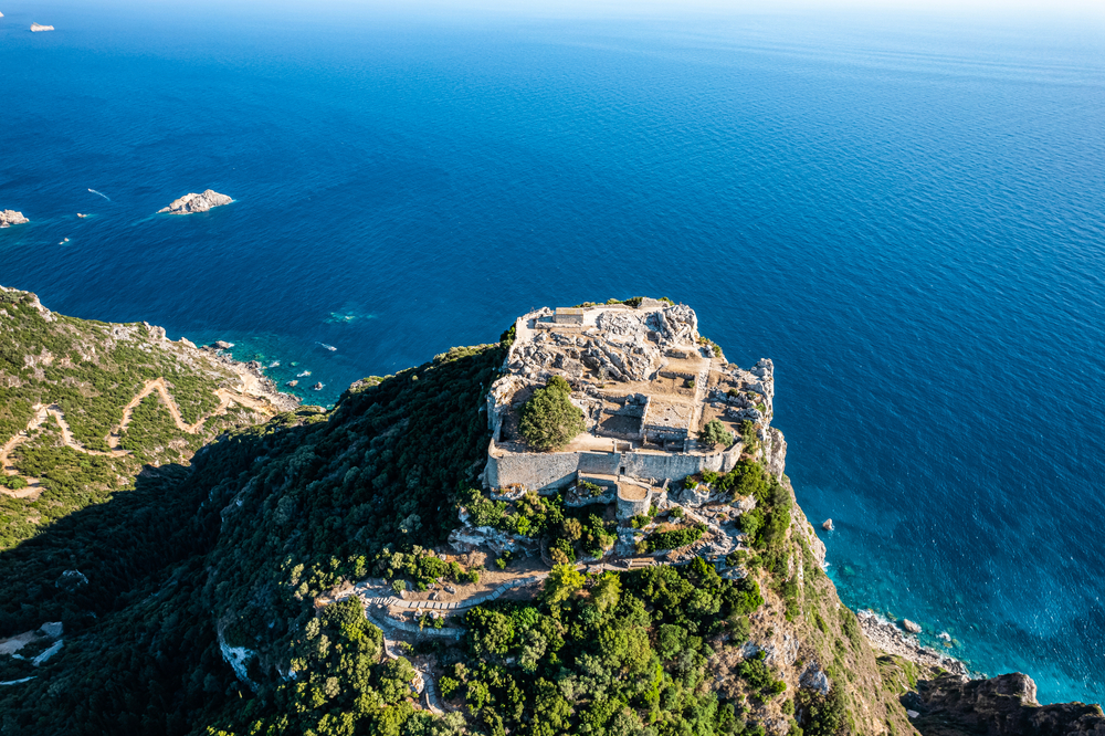 Angelokastro pevnost Korfu