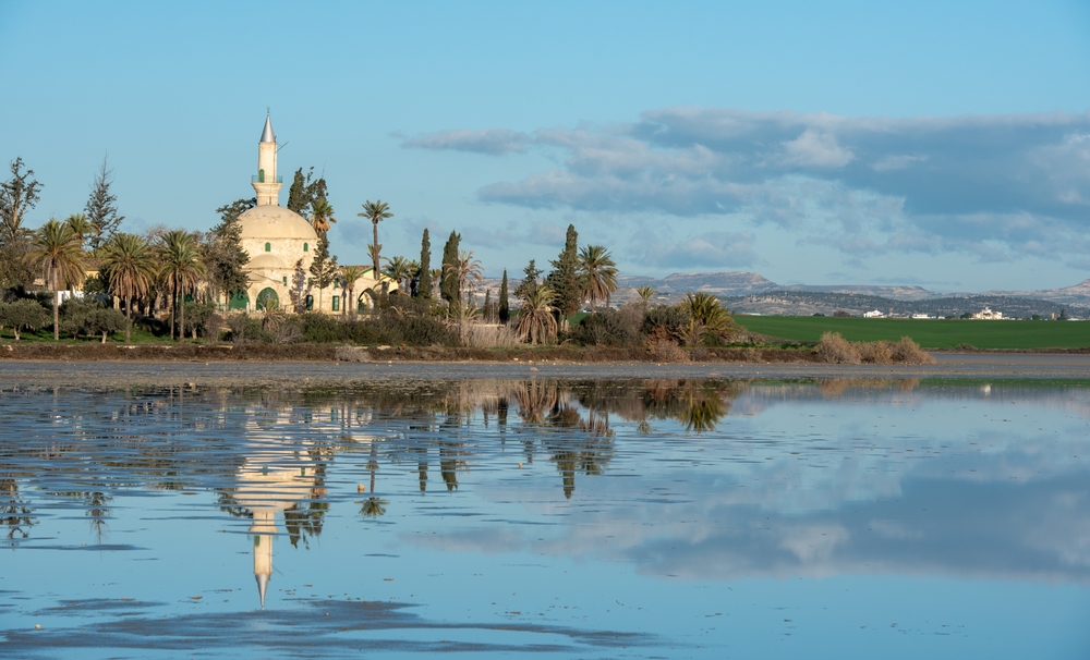 Hala Sultan Tekke u solného jezera Larnaka, Kypr