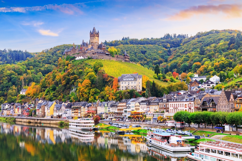 Hrad Reichsburg Cochem ve městě Cochem v Německu