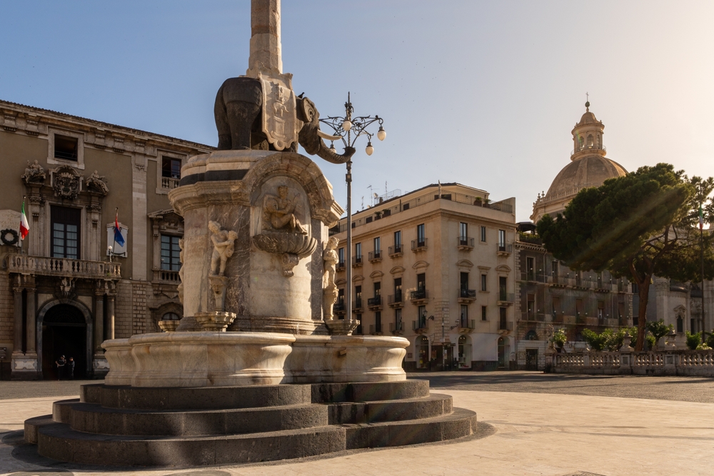 Náměstí Piazza del Duomo Catania Sicílie