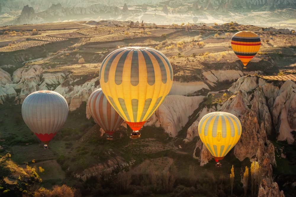 balony nad udolími Kappadokie