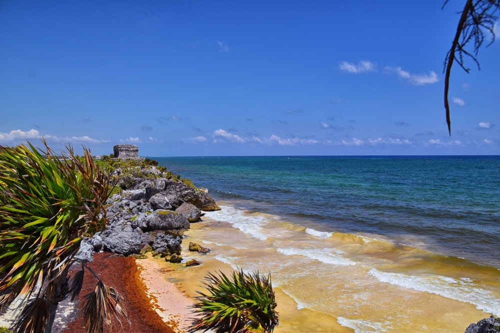 větrno na pobřeží Mexika