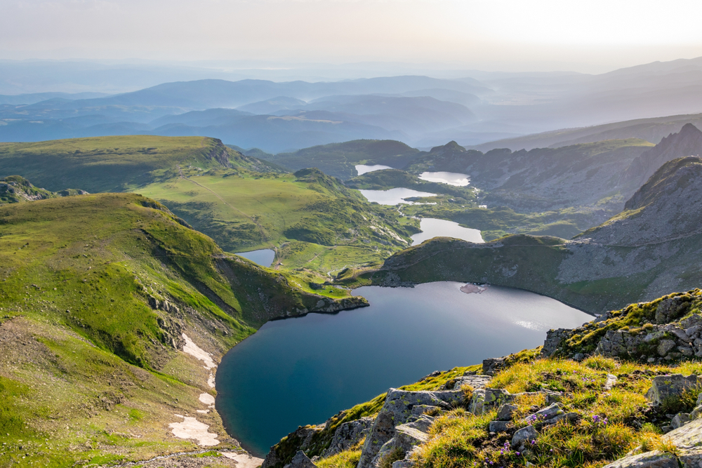 Sedm rilských jezer v pohoří Rila Bulharsko