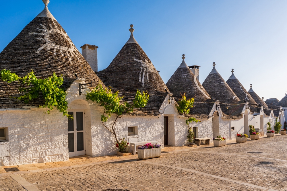 Alberobello trulli jižní Itálie