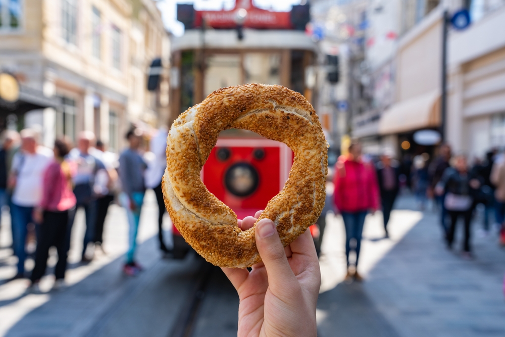 Bagel ulice v Istanbulu Turecko