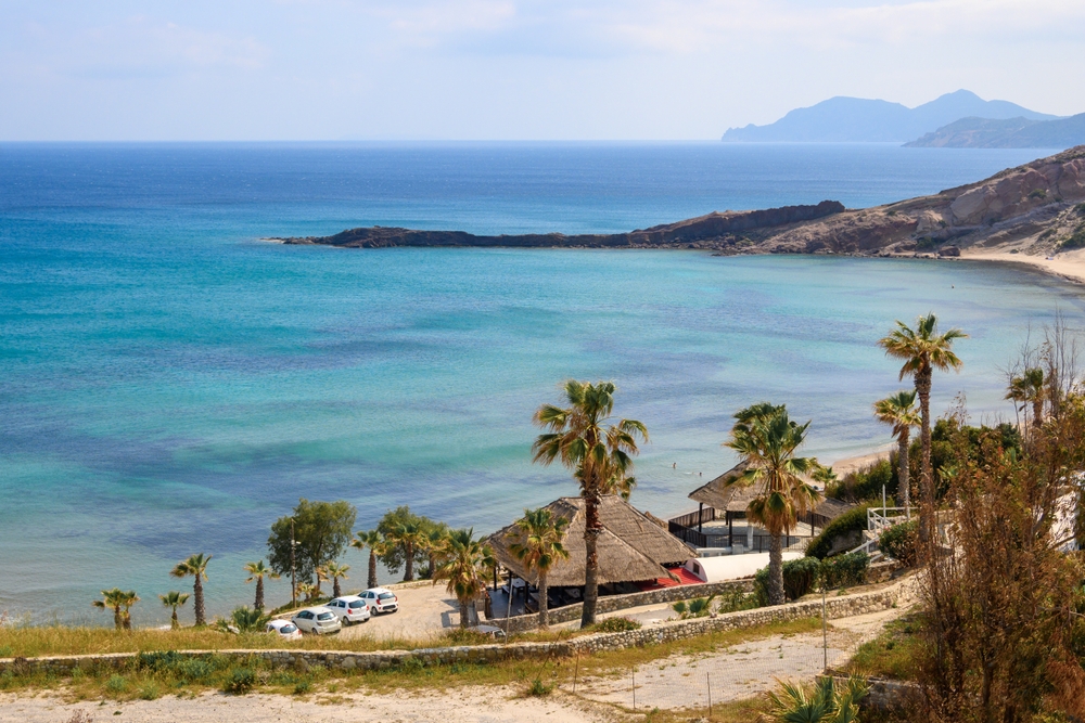 Paradise Beach, rajská pláž v zálivu Kefalos na ostrově Kos