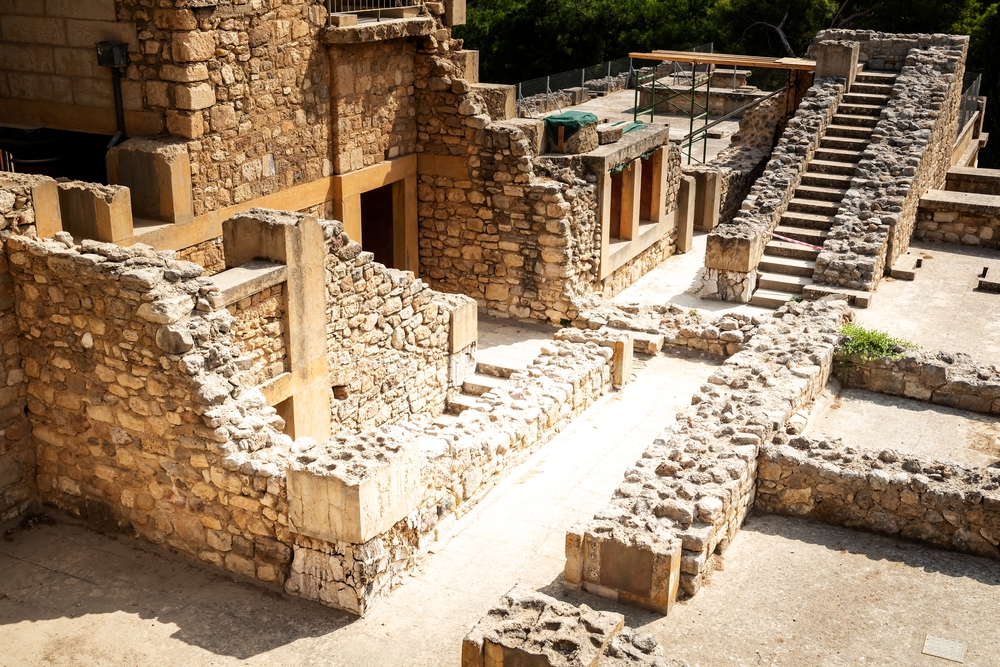 ruiny paláce Knossos v Řecku