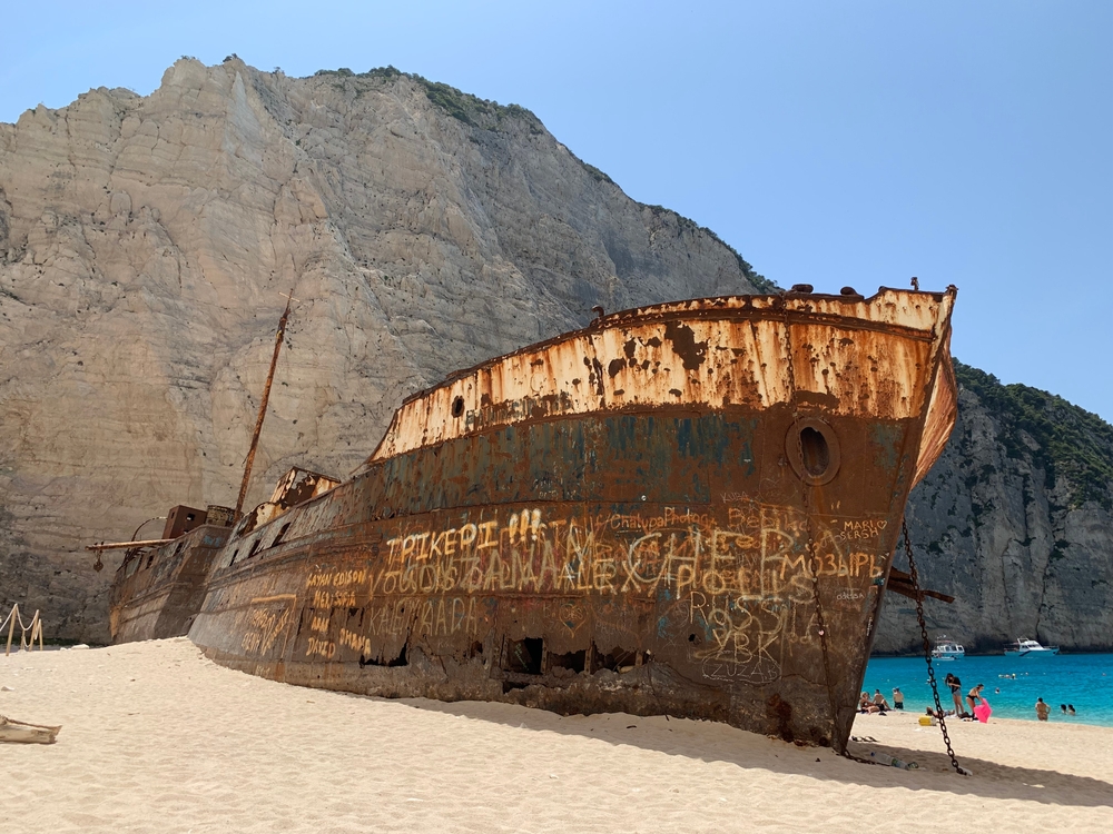vrak lodi pláž Navagio Zakynthos Řecko