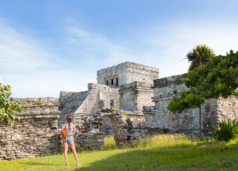 archeologické naleziště Mayské ruiny Tulum Yucatán