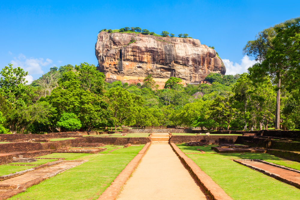 Sigiriya Lví skála u města Dambulla na Srí Lance