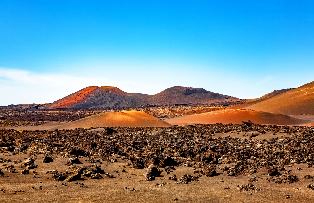 Playa Blanca – co vidět na jihu Lanzarote? 3 Sopečná krajina, Národní park Timanfaya, Lanzarote, Kanárské ostrovy, Španělsko