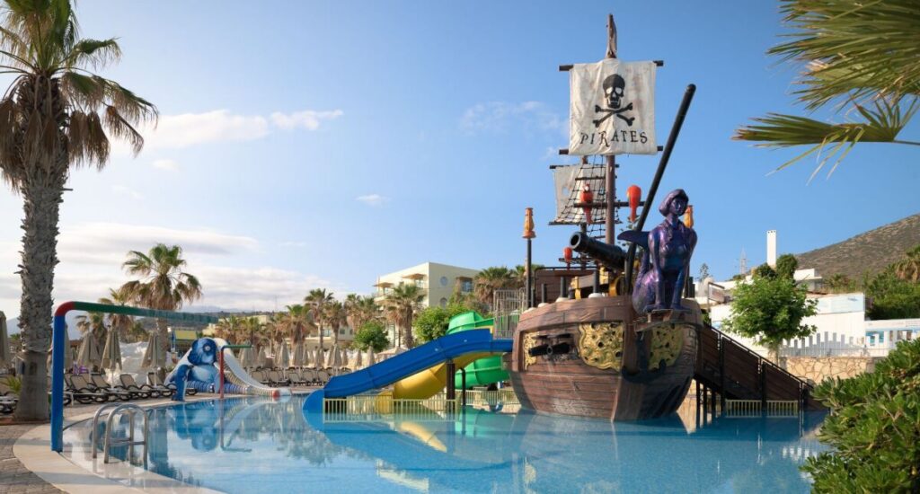 Hotely pro rodinnou dovolenou na Krétě – TOP 5 resortů a rodinných komplexů 5 Star Beach Village Water Park, Kréta, Řecko
